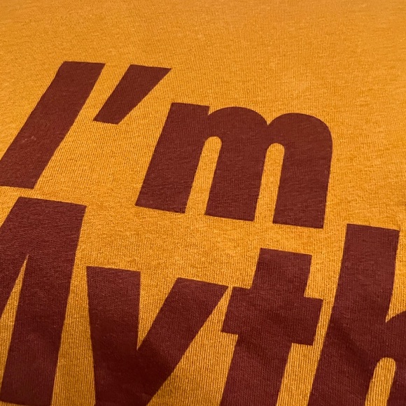 Zara Mustard Brown “I’m A Myth” Cotton T Shirt - Picture 5 of 12